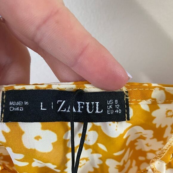 ZAFUL Floral Print Front Tie Mini Sundress - Picture 8 of 11